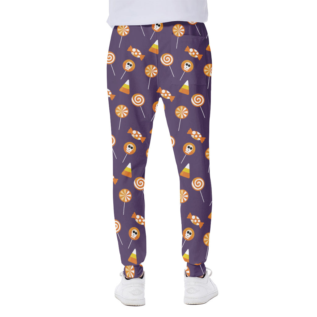 Cute Halloween Candy Pattern Print Scuba Joggers