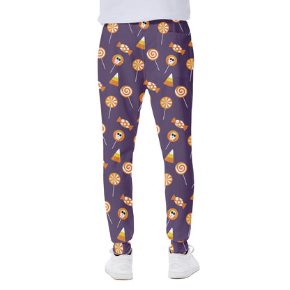 Cute Halloween Candy Pattern Print Scuba Joggers