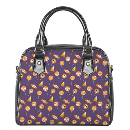 Cute Halloween Candy Pattern Print Shoulder Handbag