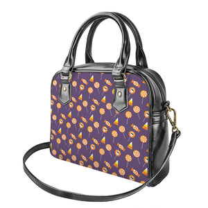 Cute Halloween Candy Pattern Print Shoulder Handbag