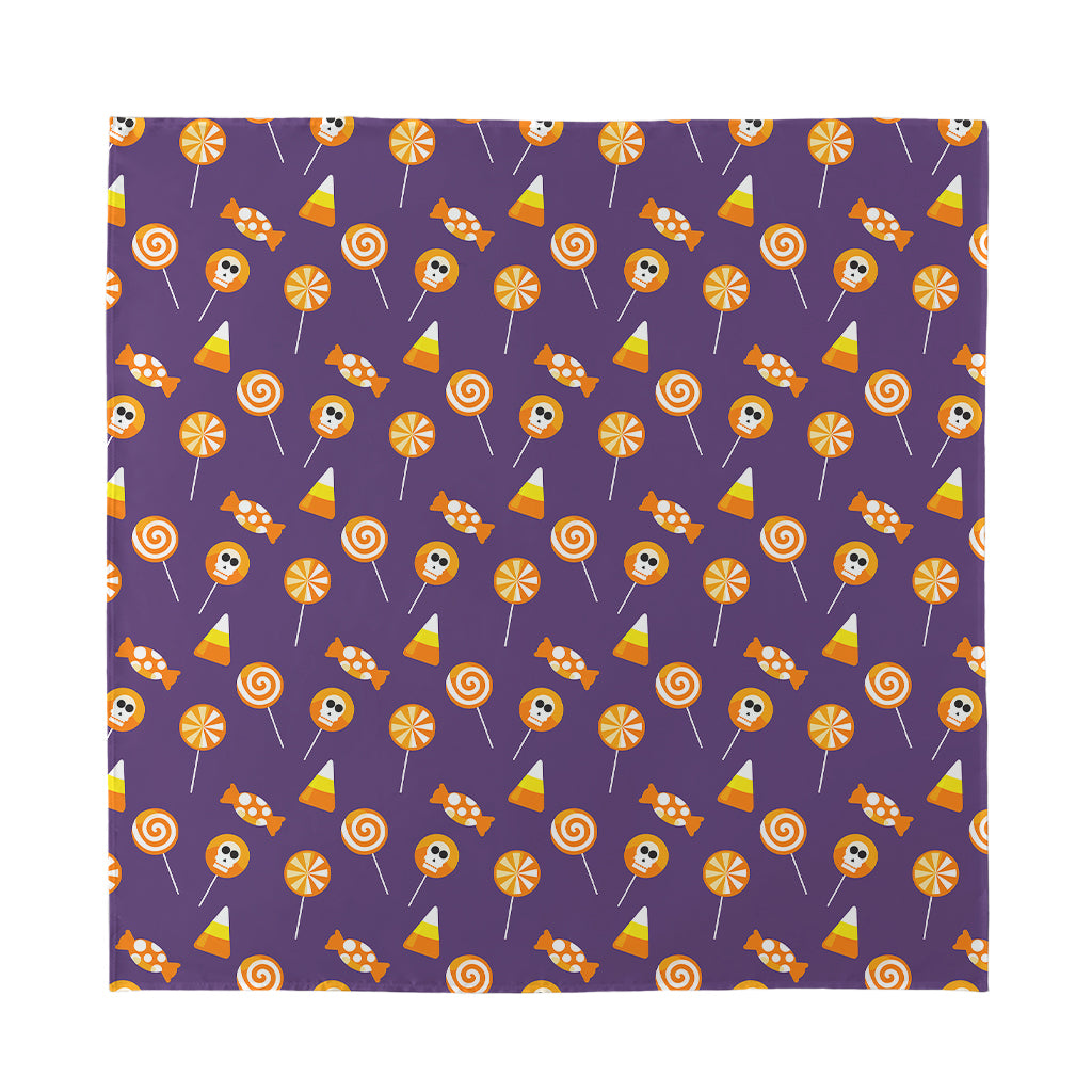 Cute Halloween Candy Pattern Print Silk Bandana