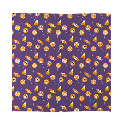 Cute Halloween Candy Pattern Print Silk Bandana