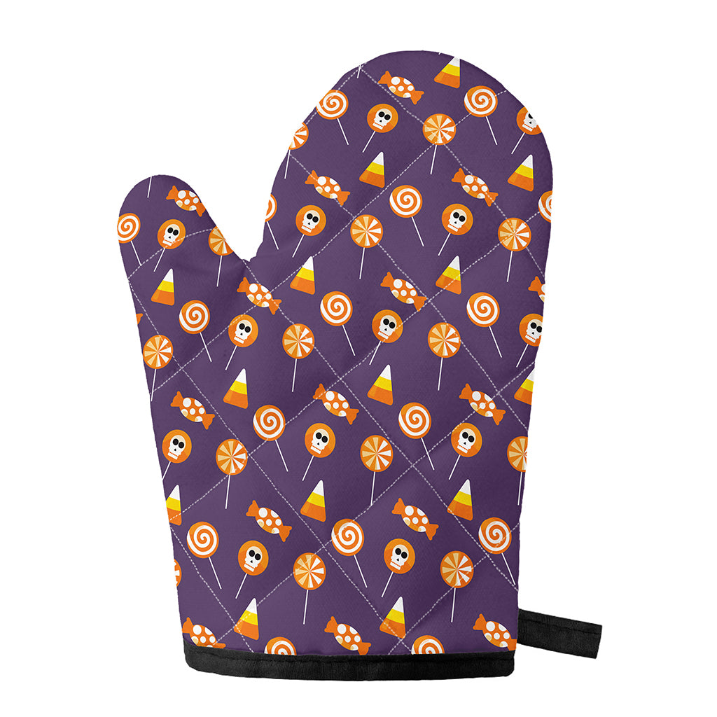 Cute Halloween Candy Pattern Print Single Oven Mitt