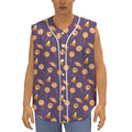 Cute Halloween Candy Pattern Print Sleeveless Baseball Jersey