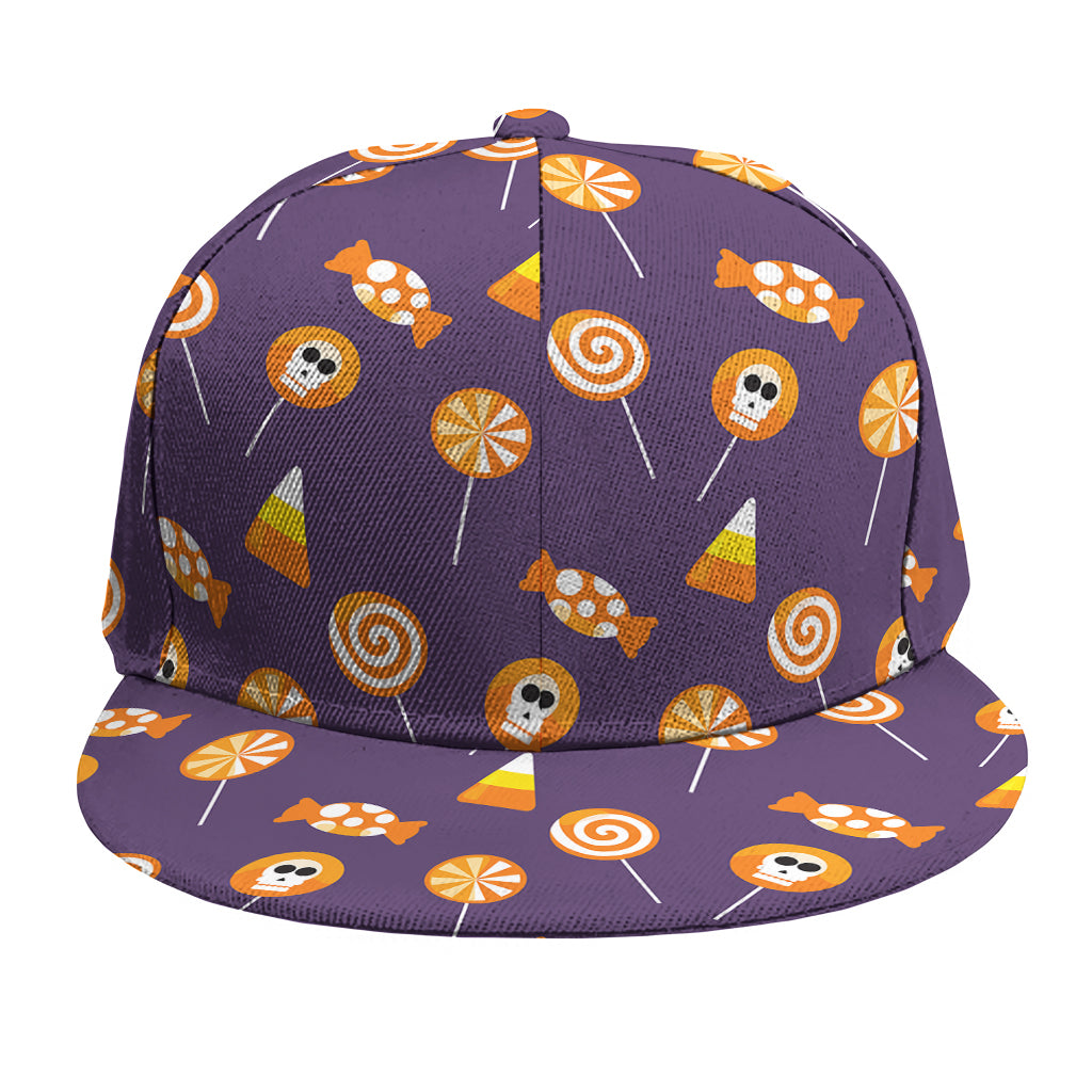 Cute Halloween Candy Pattern Print Snapback Cap