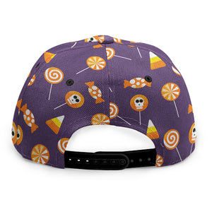 Cute Halloween Candy Pattern Print Snapback Cap