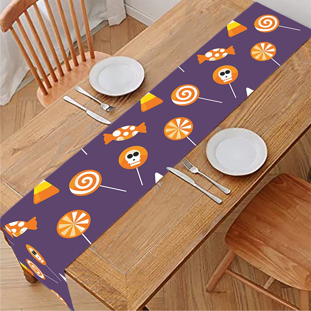 Cute Halloween Candy Pattern Print Table Runner