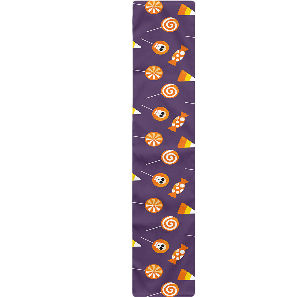 Cute Halloween Candy Pattern Print Table Runner