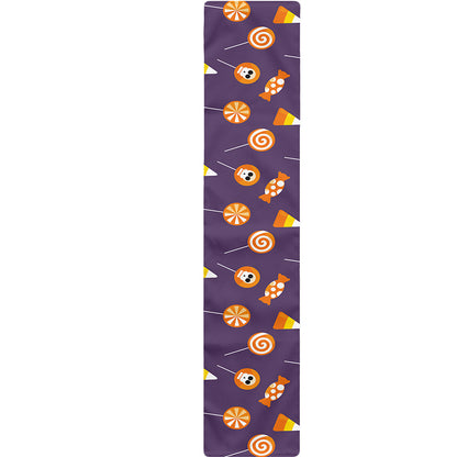 Cute Halloween Candy Pattern Print Table Runner
