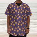 Cute Halloween Candy Pattern Print Textured Short Sleeve Shirt