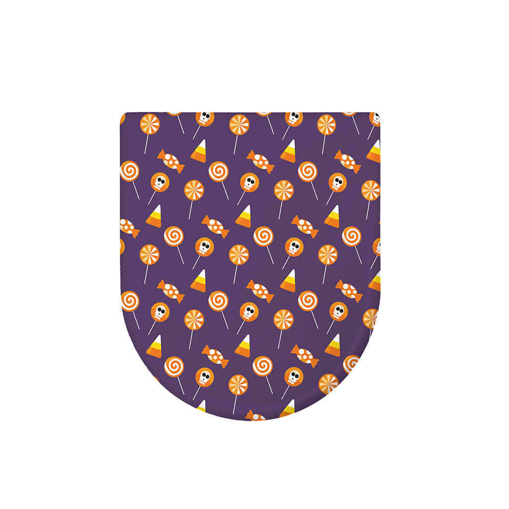 Cute Halloween Candy Pattern Print Toilet Lid Cover