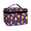 Cute Halloween Candy Pattern Print Travel Makeup Bag