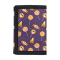 Cute Halloween Candy Pattern Print Trifold Wallet