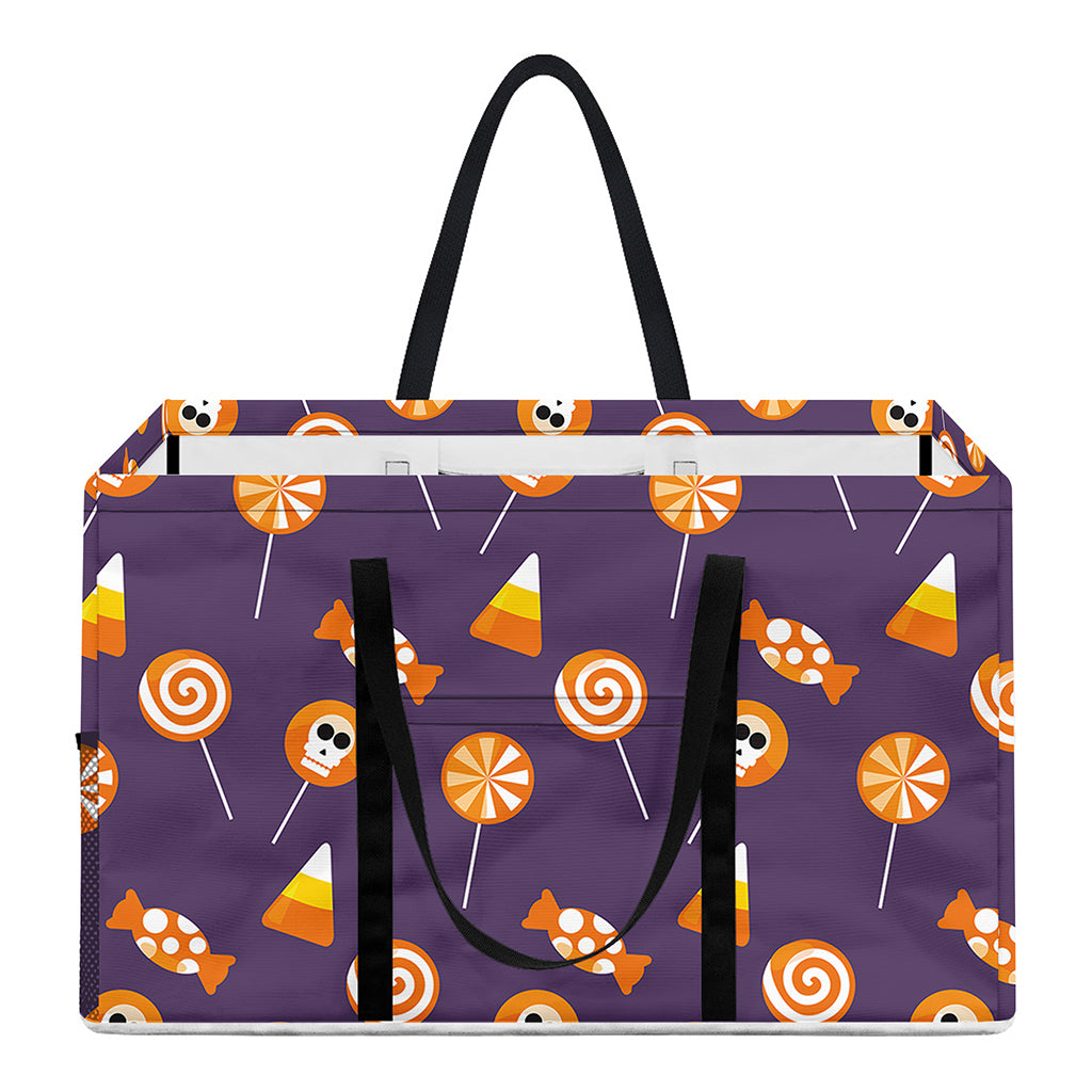 Cute Halloween Candy Pattern Print Utility Tote Bag