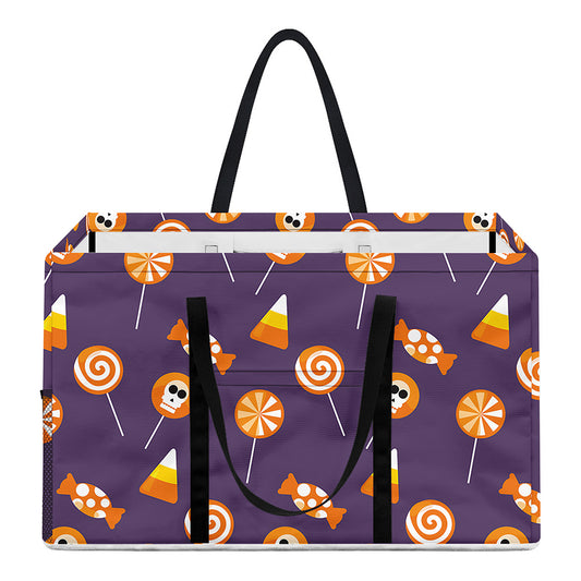 Cute Halloween Candy Pattern Print Utility Tote Bag