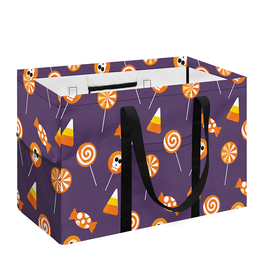 Cute Halloween Candy Pattern Print Utility Tote Bag
