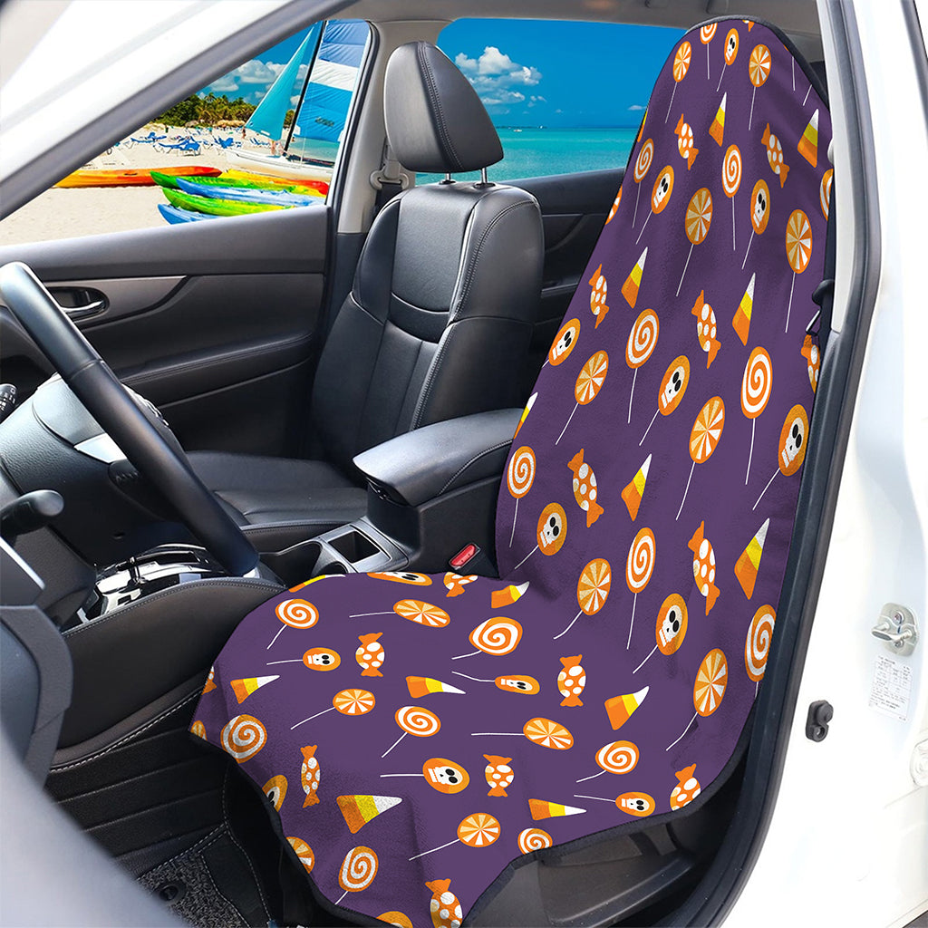 Cute Halloween Candy Pattern Print Waterproof Car Seat Cover