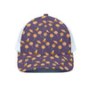 Cute Halloween Candy Pattern Print White Mesh Trucker Cap