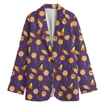 Cute Halloween Candy Pattern Print Women's Blazer