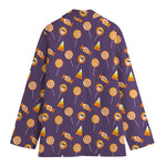 Cute Halloween Candy Pattern Print Women's Blazer
