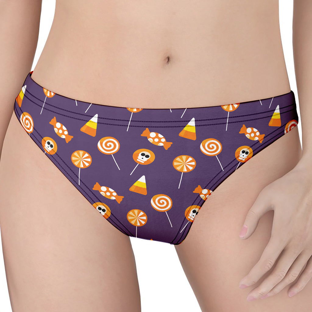 Cute Halloween Candy Pattern Print Women's Thong