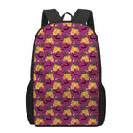 Cute Halloween Pumpkin Witch Print 17 Inch Backpack