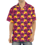 Cute Halloween Pumpkin Witch Print Aloha Shirt