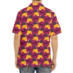 Cute Halloween Pumpkin Witch Print Aloha Shirt