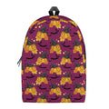 Cute Halloween Pumpkin Witch Print School Backpack