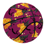Cute Halloween Pumpkin Witch Print Basketball