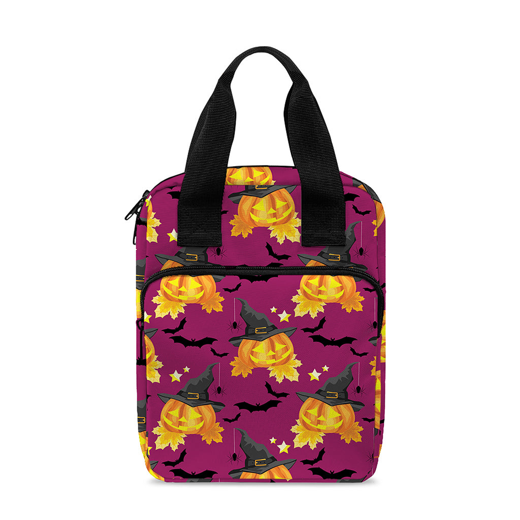 Cute Halloween Pumpkin Witch Print Bible Tote Bag