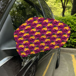 Cute Halloween Pumpkin Witch Print Car Side Mirror Covers