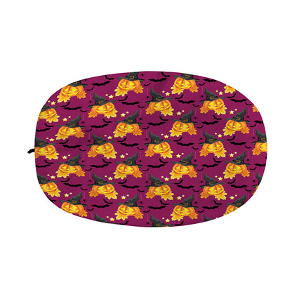 Cute Halloween Pumpkin Witch Print Car Side Mirror Covers