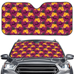 Cute Halloween Pumpkin Witch Print Car Windshield Sun Shade