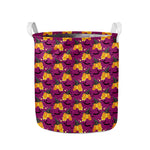 Cute Halloween Pumpkin Witch Print Collapsible Laundry Basket