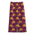 Cute Halloween Pumpkin Witch Print Cotton Front Slit Maxi Skirt