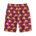 Cute Halloween Pumpkin Witch Print Cotton Shorts