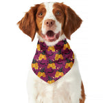Cute Halloween Pumpkin Witch Print Dog Bandana