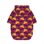 Cute Halloween Pumpkin Witch Print Dog Zip Up Hoodie