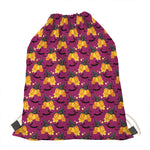 Cute Halloween Pumpkin Witch Print Drawstring Bag