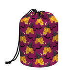 Cute Halloween Pumpkin Witch Print Drawstring Makeup Bag