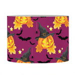 Cute Halloween Pumpkin Witch Print Drum Lamp Shade