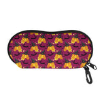Cute Halloween Pumpkin Witch Print Glasses Case