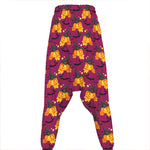 Cute Halloween Pumpkin Witch Print Hammer Pants