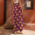 Cute Halloween Pumpkin Witch Print Harem Pants