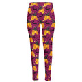 Cute Halloween Pumpkin Witch Print High-Waisted Pocket Leggings
