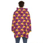 Cute Halloween Pumpkin Witch Print Hoodie Blanket