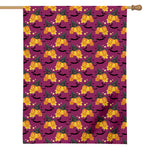 Cute Halloween Pumpkin Witch Print House Flag