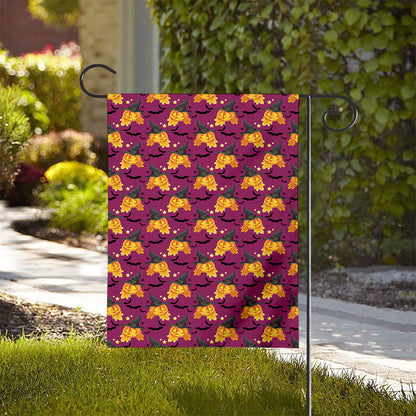 Cute Halloween Pumpkin Witch Print House Flag