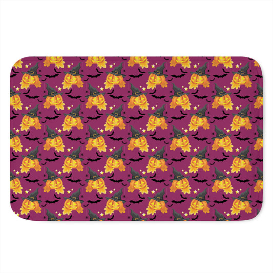 Cute Halloween Pumpkin Witch Print Indoor Door Mat